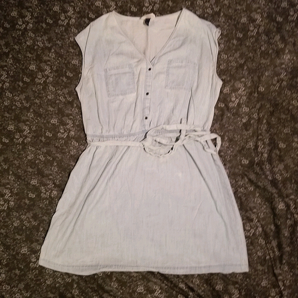 Washed Out Denim Dress